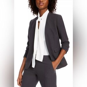 NEW BAR III Women's Collarless Open-Front Blazer Size XL